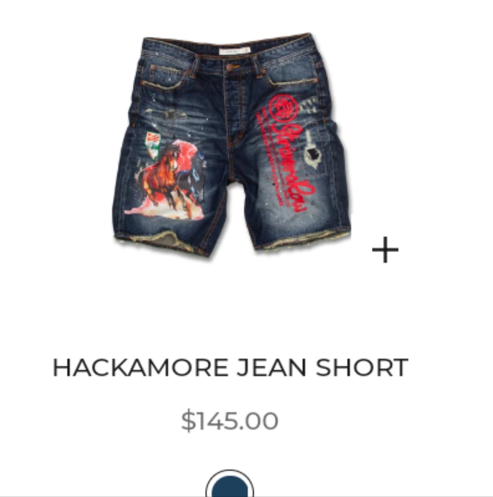 STRIVERS ROW HACKLEMORE Jean Shorts - Picture 2 of 2